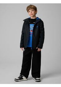 4f - 4F Kurtka membrana 5000 chłopięca - czarna 146 (10-11 lat). Okazja: na co dzień. Kolor: czarny. Sezon: lato. Styl: casual #2