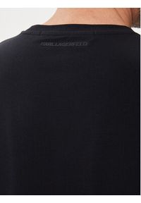 Karl Lagerfeld - KARL LAGERFELD T-Shirt 755055 542221 Granatowy Regular Fit. Typ kołnierza: dekolt w karo. Kolor: niebieski. Materiał: bawełna #5
