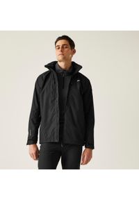 Regatta - Kurtka turystyczna męska Calderdale VI wodoodporna. Kolor: czarny. Materiał: poliester, tkanina. Sport: turystyka piesza #1