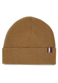 TOMMY HILFIGER - Tommy Hilfiger Czapka Uptown Wool Beanie AM0AM11483 Beżowy. Kolor: beżowy. Materiał: bawełna