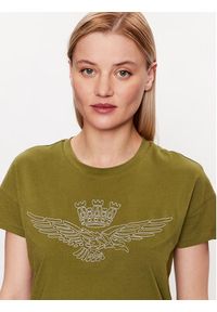 Aeronautica Militare T-Shirt 231TS2103DJ510 Zielony Regular Fit. Kolor: zielony. Materiał: bawełna #4