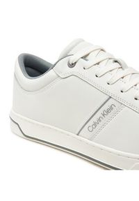 Calvin Klein Sneakersy Low Top Lace Up Logo HM0HM01491 Biały. Kolor: biały. Materiał: skóra