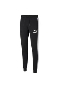 Spodnie Puma Iconic 7, Czarny, Mężczyźni. Kolor: czarny, wielokolorowy. Materiał: materiał, syntetyk