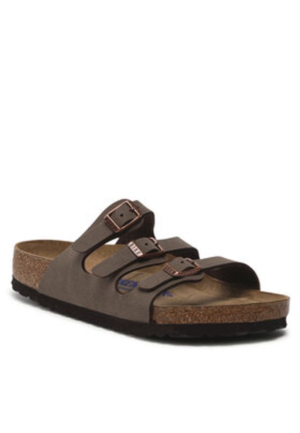 Birkenstock Klapki Florida 0053881 Brązowy. Kolor: brązowy. Materiał: skóra