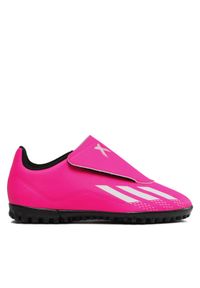 Adidas - adidas Buty X Speedportal.4 Hook-and-Loop Turf Boots GZ2439 Różowy. Kolor: różowy. Materiał: skóra