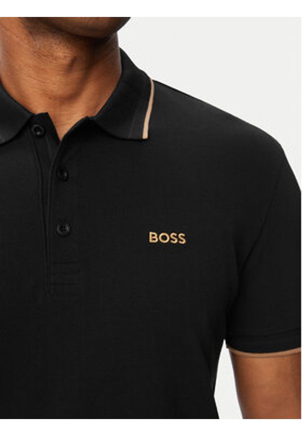 BOSS Polo Paddy 50469055 Szary Regular Fit. Typ kołnierza: polo. Kolor: szary. Materiał: bawełna