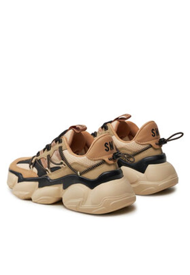 Steve Madden Sneakersy Spectator SM11002961 Beżowy. Kolor: beżowy. Materiał: skóra