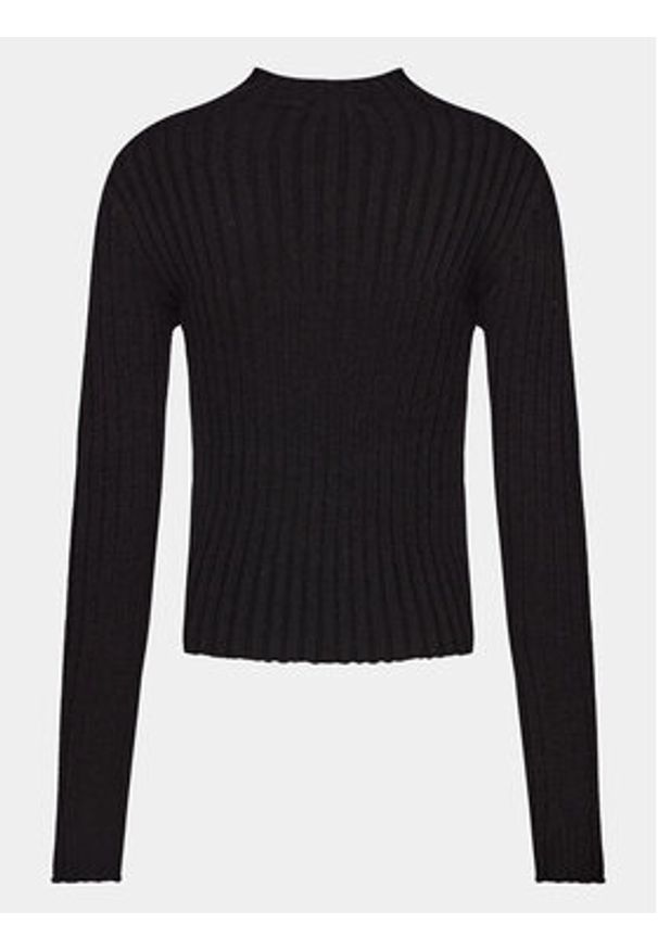 Brave Soul Sweter LK-608LLOYDBLK Czarny Regular Fit. Kolor: czarny. Materiał: wiskoza