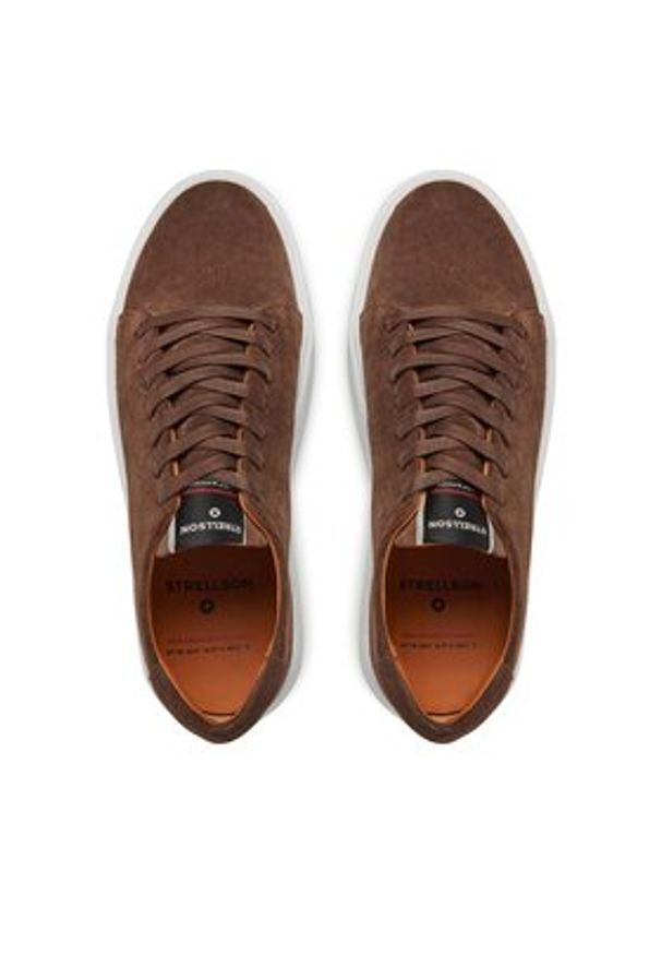 Strellson Sneakersy Epsom 4010003072 Brązowy. Kolor: brązowy. Materiał: zamsz, skóra
