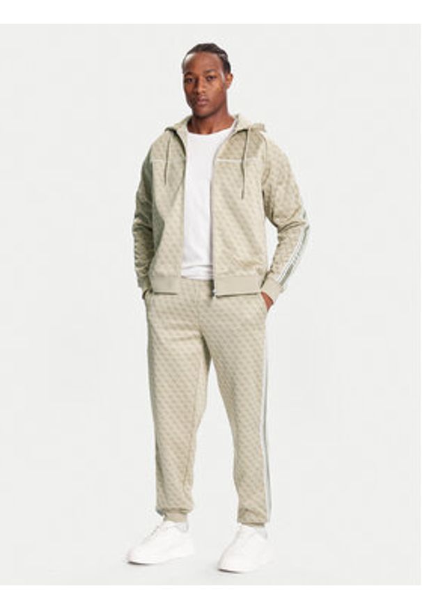 Guess Bluza Z5BQ13 K2042 Beżowy Relaxed Fit. Kolor: beżowy. Materiał: syntetyk