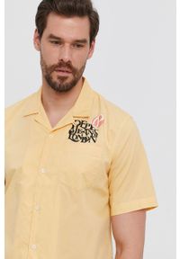 Pepe Jeans Koszula bawełniana męska kolor żółty regular. Okazja: na co dzień. Kolor: żółty. Materiał: bawełna. Długość rękawa: krótki rękaw. Długość: krótkie. Styl: casual #6