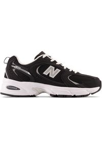 Buty unisex New Balance MR530SMN – czarne. Okazja: na co dzień. Kolor: czarny. Materiał: tworzywo sztuczne, skóra. Szerokość cholewki: normalna. Sezon: lato