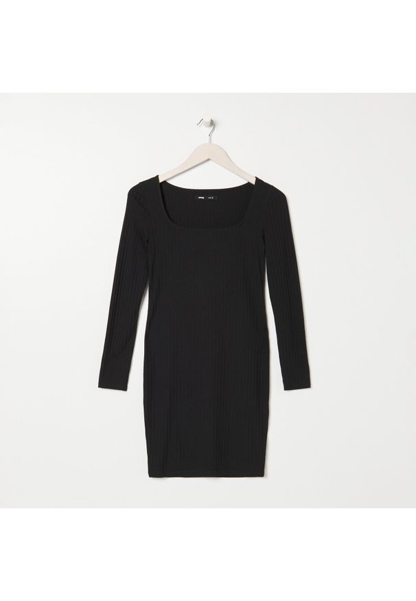 Sinsay - Sukienka mini - Czarny. Kolor: czarny. Długość: mini