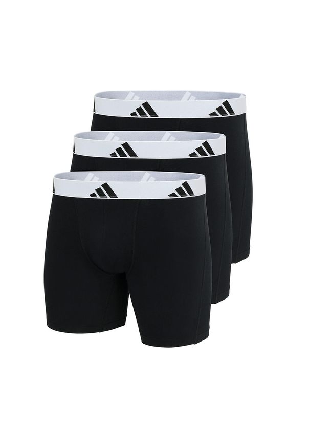 Adidas - Bokserki Active Flex Cotton 3 pak. Kolor: szary, wielokolorowy. Materiał: elastan, bawełna. Sport: fitness