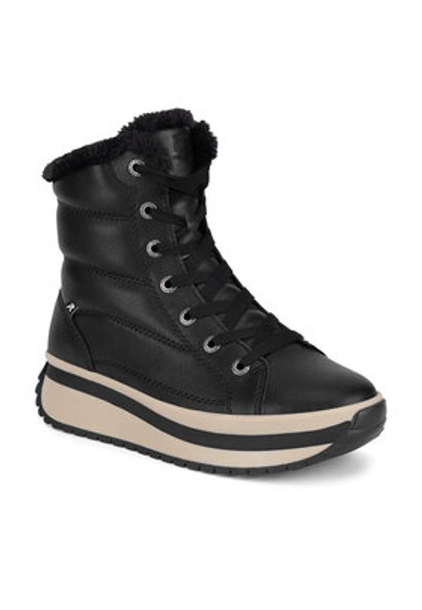 Rieker Revolution Lifestyle Trzewiki W0963-01 Czarny. Kolor: czarny. Materiał: skóra