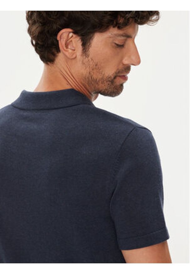 U.S. Polo Assn. Polo MUP3709 Granatowy Regular Fit. Typ kołnierza: polo. Kolor: niebieski. Materiał: bawełna