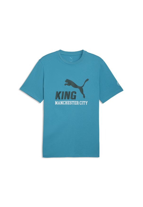 Puma - Męska koszulka Manchester City KING z logo PUMA. Kolor: niebieski. Sport: piłka nożna