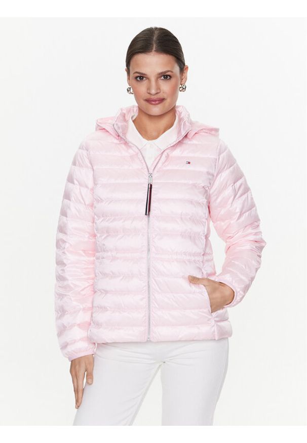 TOMMY HILFIGER - Tommy Hilfiger Kurtka puchowa Feminne WW0WW37264 Różowy Regular Fit. Kolor: różowy. Materiał: syntetyk, puch
