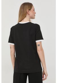 Love Moschino t-shirt bawełniany kolor czarny. Okazja: na co dzień. Kolor: czarny. Materiał: bawełna. Długość rękawa: krótki rękaw. Długość: krótkie. Styl: casual #2