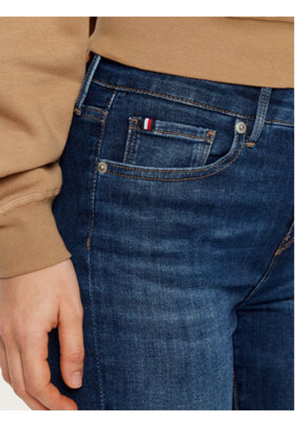 TOMMY HILFIGER - Tommy Hilfiger Jeansy WW0WW45010 Granatowy Slim Fit. Kolor: niebieski