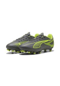 Puma - Buty piłkarskie ULTRA 5 PLAY FG/AG PUMA Matte Aged Silver Yellow Alert Blue Gray. Kolor: żółty, wielokolorowy, niebieski, szary. Sport: piłka nożna