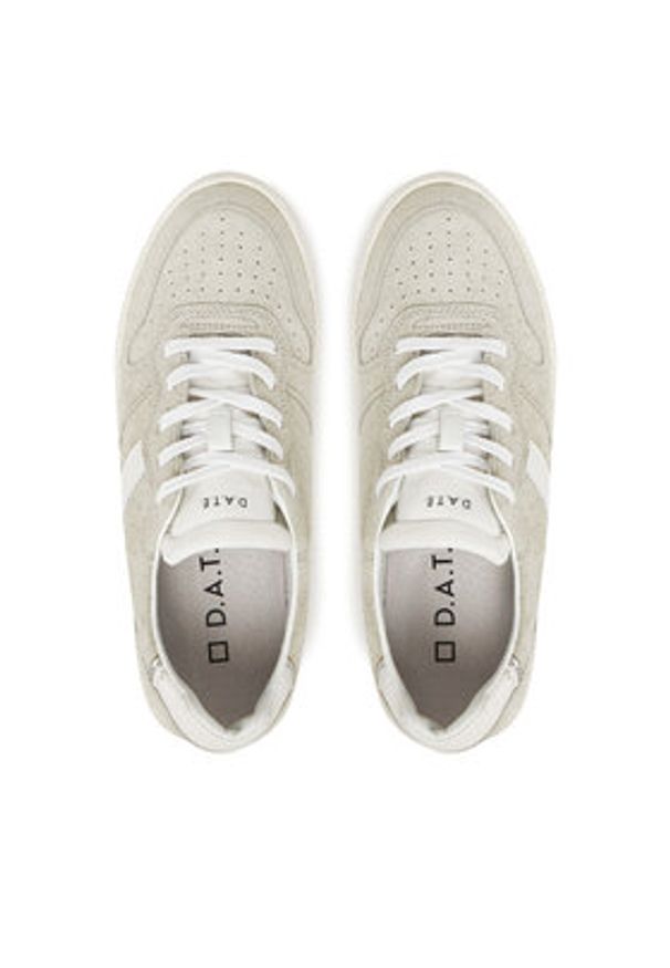 D.A.T.E. Sneakersy Court W421-CP-HA Beżowy. Kolor: beżowy. Materiał: zamsz, skóra