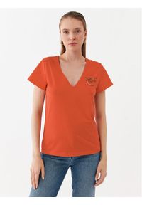 Pinko T-Shirt 100372 A0MA Pomarańczowy Regular Fit. Kolor: pomarańczowy. Materiał: bawełna #1