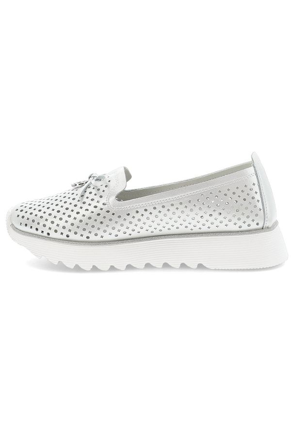 Białe Półbuty S.Barski Eleganckie Obuwie Damskie. Okazja: na co dzień. Kolor: biały. Materiał: jeans. Sezon: lato, wiosna. Styl: elegancki