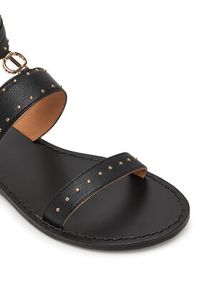 TwinSet - TWINSET Sandały 251GCJ04C Czarny. Kolor: czarny. Materiał: skóra #3
