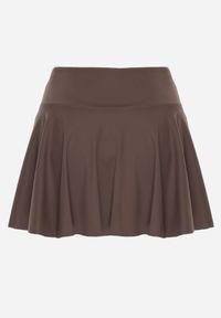 Renee - Brązowe Spódnico-Szorty High Waist Lumivine. Okazja: na co dzień. Stan: podwyższony. Kolor: brązowy. Styl: elegancki, casual #8