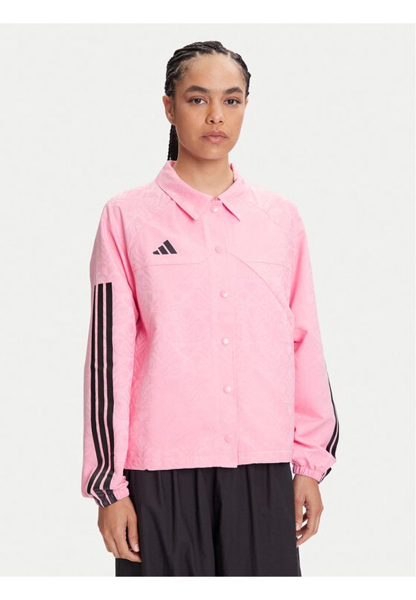 Adidas - adidas Kurtka przejściowa Tiro x Common Goal Coaches JL7648 Różowy Loose Fit. Kolor: różowy. Materiał: syntetyk