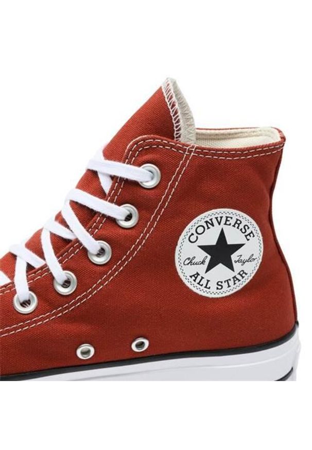 Buty do chodzenia damskie Converse Chuck Taylor All Star Lift Platform Canvas. Kolor: brązowy. Materiał: materiał, syntetyk. Szerokość cholewki: normalna. Obcas: na platformie. Model: Converse All Star. Sport: turystyka piesza