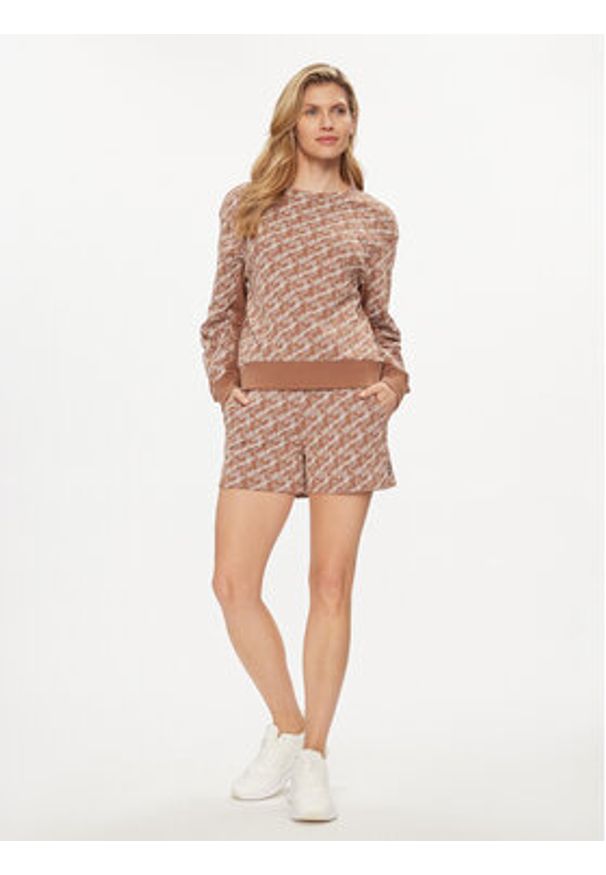 EA7 Emporio Armani Bluza 3DTM06 TJUAZ 1731 Brązowy Regular Fit. Kolor: brązowy. Materiał: bawełna