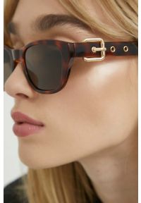 MOSCHINO - Moschino okulary przeciwsłoneczne damskie kolor brązowy. Kolor: brązowy #2