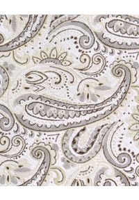 Męski Krawat - Chattier - Kolor Śmietankowy z Wzorem Paisley. Kolor: wielokolorowy, brązowy, beżowy. Materiał: tkanina. Wzór: paisley. Styl: elegancki, klasyczny, wizytowy #4