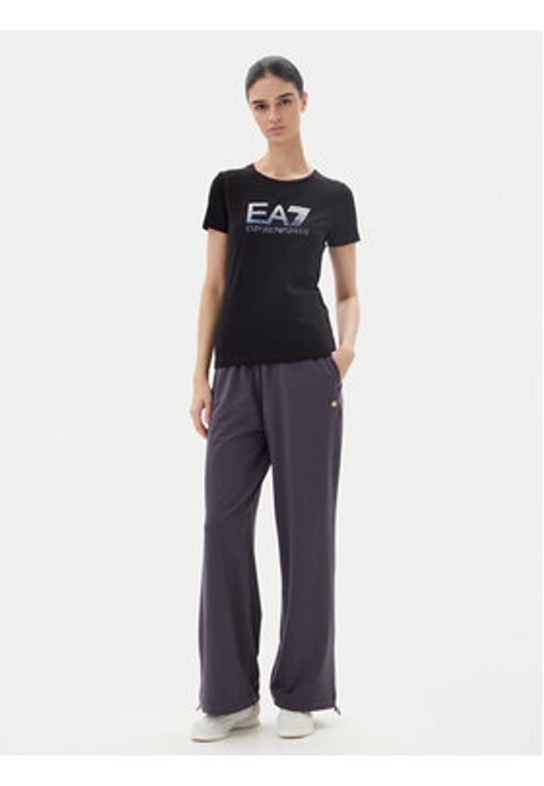 EA7 Emporio Armani T-Shirt 7W000183 AF10373 UC001 Czarny Regular Fit. Kolor: czarny. Materiał: bawełna