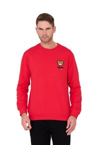 MOSCHINO Czerwona męska bluza, Rozmiar L. Kolor: czerwony #5