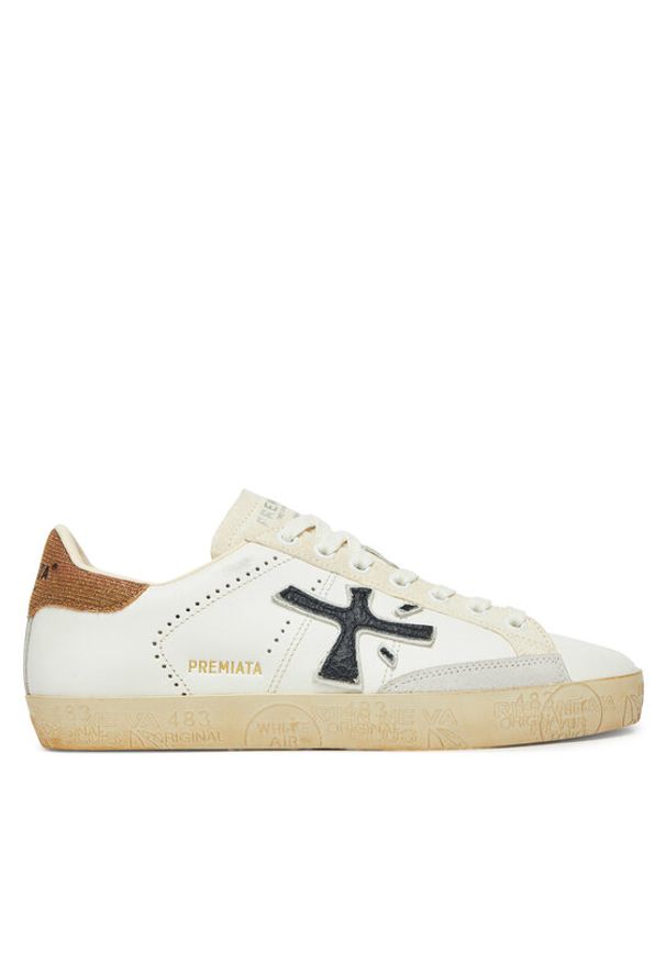 Premiata Sneakersy STEVEND VAR 6664 Biały. Kolor: biały. Materiał: skóra