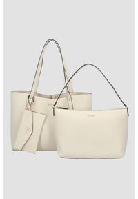 Guess - GUESS Beżowa shopperka damska 3 w 1 Brenton. Kolor: beżowy. Styl: elegancki, casual #5