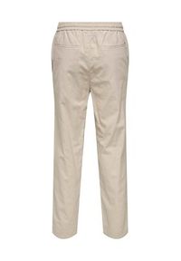 Only & Sons Spodnie materiałowe Sinus 22028267 Beżowy Loose Fit. Kolor: beżowy. Materiał: bawełna
