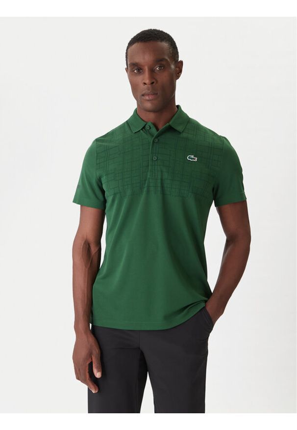 Lacoste Polo DH4777 Zielony Regular Fit. Typ kołnierza: polo. Kolor: zielony. Materiał: syntetyk