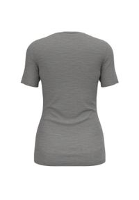 Koszulka termoaktywna z krótkim rękawem damska Odlo MERINO 200. Kolor: szary. Długość rękawa: krótki rękaw. Długość: krótkie. Sport: bieganie #2