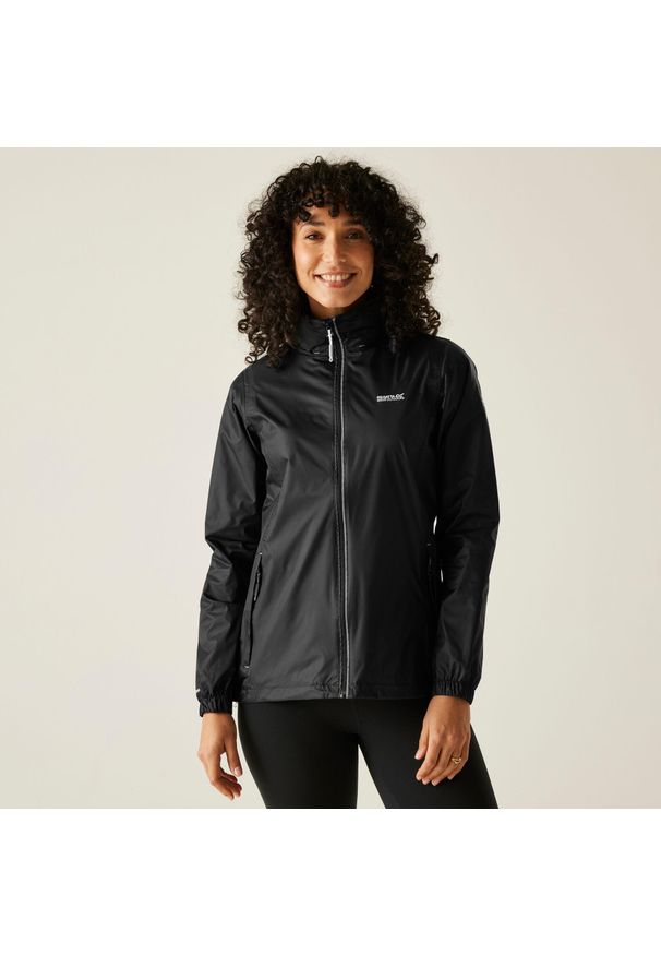 Regatta - Kurtka trekkingowa damska Corinne IV przeciwdeszczowa. Kolor: czarny. Materiał: poliamid. Sport: turystyka piesza