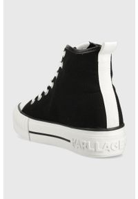 Karl Lagerfeld trampki KAMPUS MAX damskie kolor czarny KL60450N. Nosek buta: okrągły. Kolor: czarny. Materiał: guma. Obcas: na platformie #4