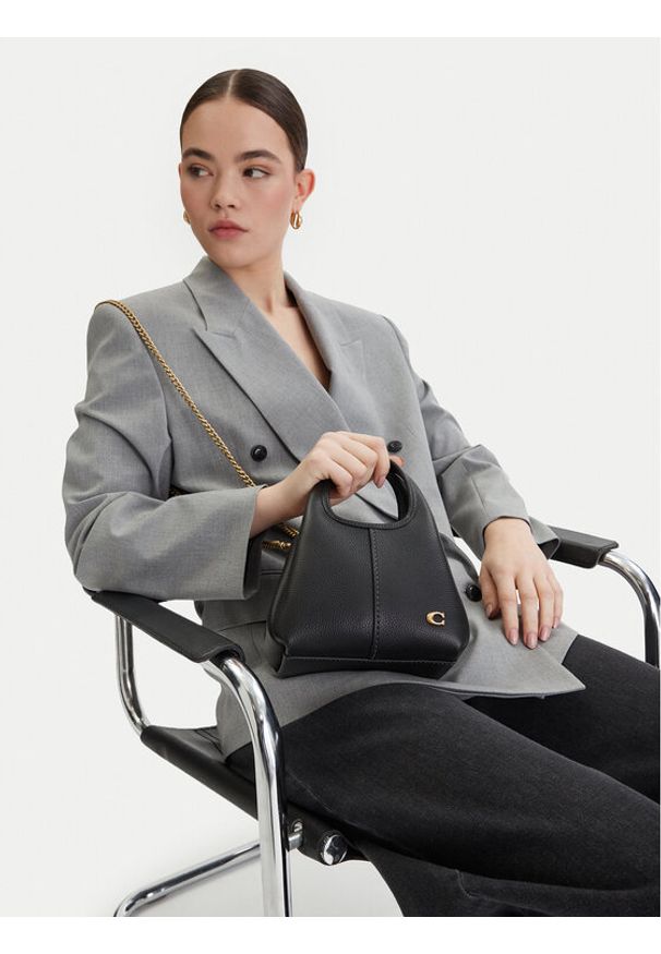 Coach Torebka Lana 19 CCY32 Czarny. Kolor: czarny. Materiał: skórzane