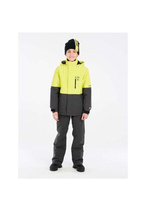 Dziecięca kurtka narciarska Protest Saver. Kolor: zielony, żółty, wielokolorowy. Sezon: zima. Sport: narciarstwo