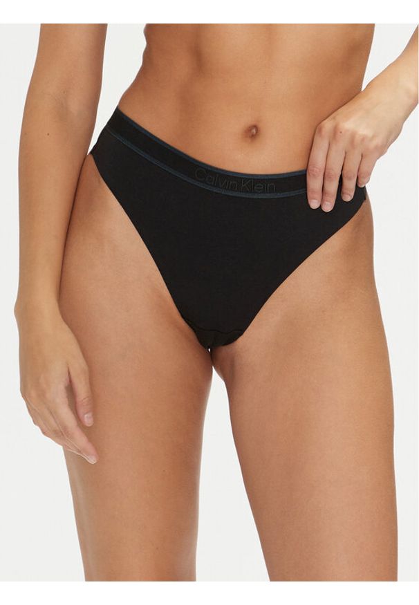 Calvin Klein Underwear Stringi 000QF7954E Czarny. Kolor: czarny