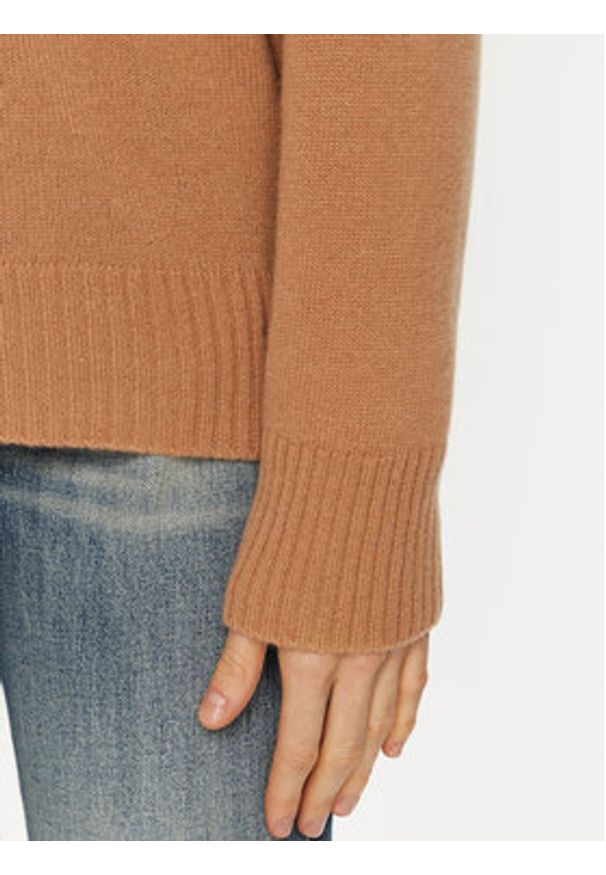 ViCOLO Sweter 77011S Brązowy Regular Fit. Kolor: brązowy. Materiał: kaszmir