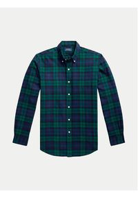 Polo Ralph Lauren Koszula 710953891001 Zielony Custom Fit. Typ kołnierza: polo. Kolor: zielony. Materiał: bawełna #4