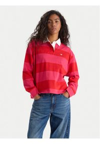 Mustang Polo Anna 1016773 Czerwony Relaxed Fit. Typ kołnierza: polo. Kolor: czerwony. Materiał: bawełna